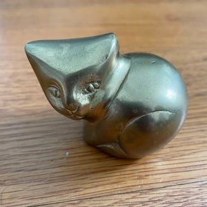 Vintage Metal Kitty Figurine